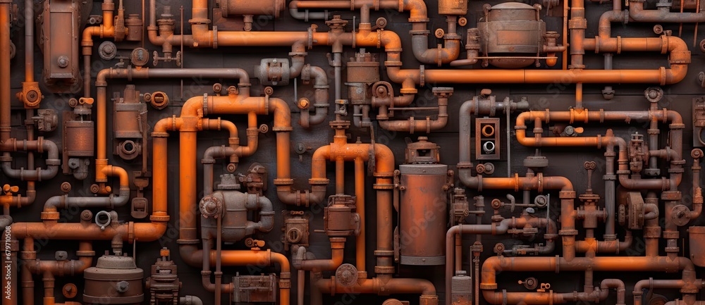 A Maze of Pipes and Valves Created With Generative AI Technology