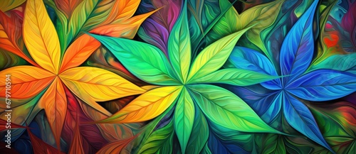 Colorful Leaves Dance Amidst the Night