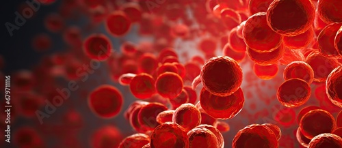 A Captivating View of Red Blood Cells Flowing Through a Vein photo