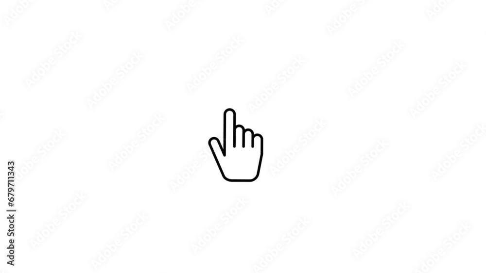 hand cursor double click click animation pc computer cursor double click select object green screen background 4k