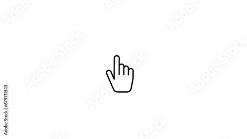 hand cursor double click click animation pc computer cursor double click select object green screen background 4k photo