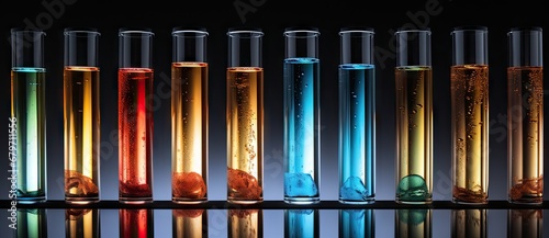 A Spectrum of Colors in Aligned Test Tubes