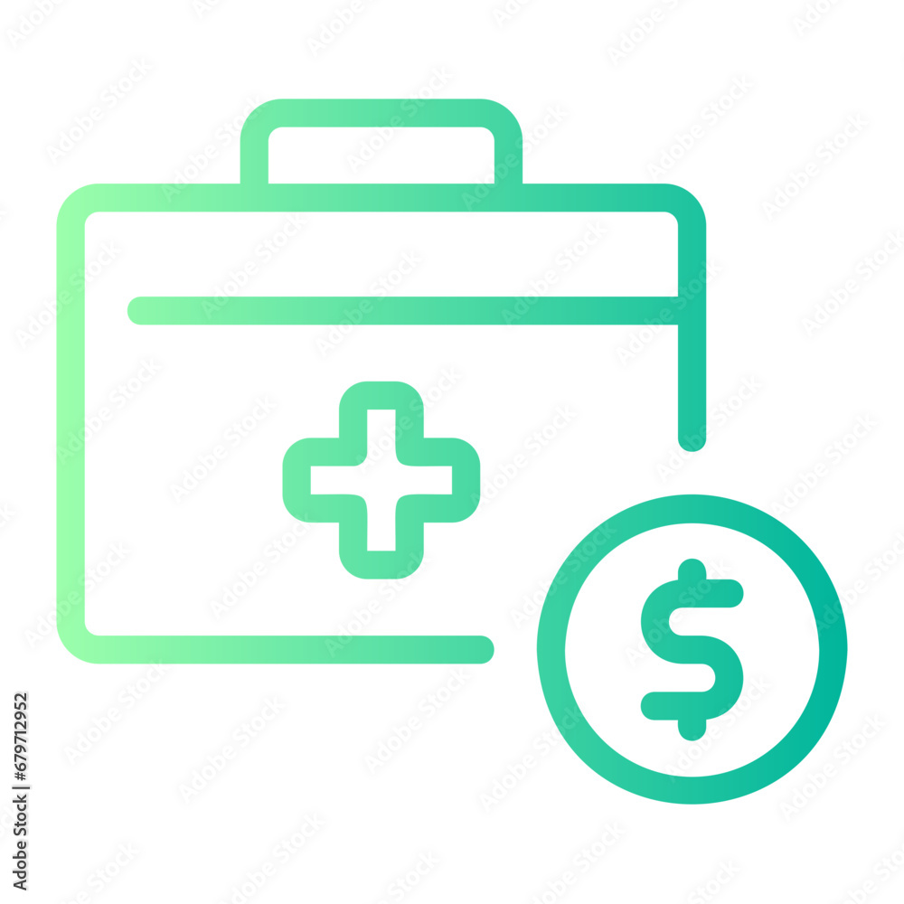 Fototapeta premium emergency funds gradient icon