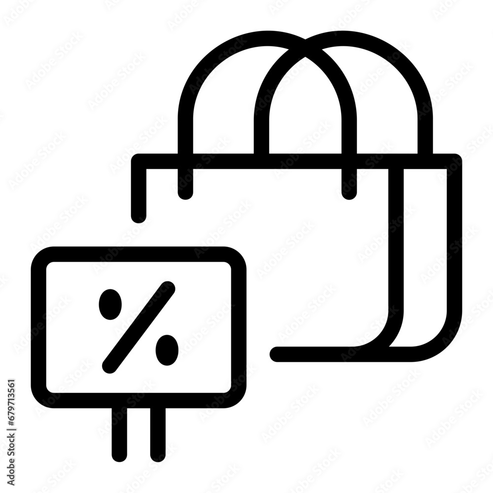 shopping bag line icon shopping bag line icon