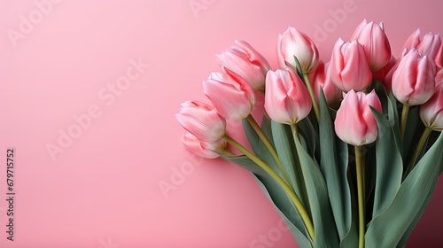 Pink Tulips Pastel Coral Tints Blurry, HD, Background Wallpaper, Desktop Wallpaper