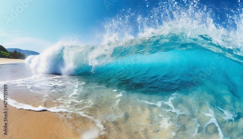 Ocean waves on a shore at summer © CreativeStock