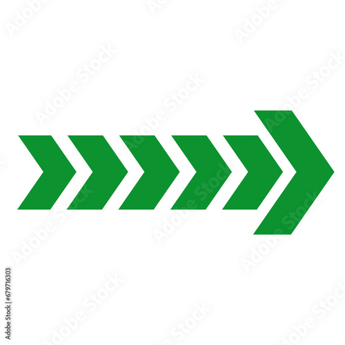 green arrow banner bar