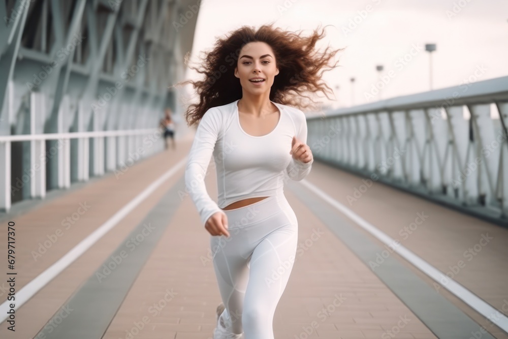 athletic woman working out and running outdoors and doing fitness exercises. healthy jogging and running concept athletic woman working out and running outdoors and doing fitness exercises. healthy jogging and running concept