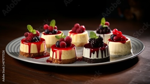 dessert platter featuring dainty pastel-colored cupcakes