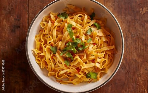 Capture the essence of Haluski in a mouthwatering food photography shot Generative AI