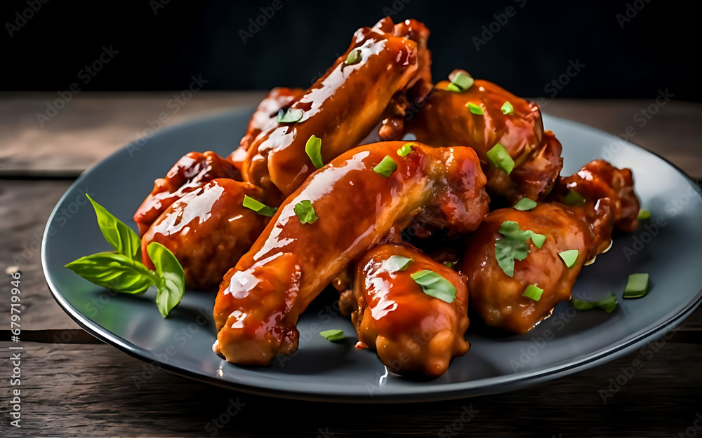 Capture the essence of Buffalo Wings in a mouthwatering food photography shot Generative AI Capture the essence of Buffalo Wings in a mouthwatering food photography shot Generative AI