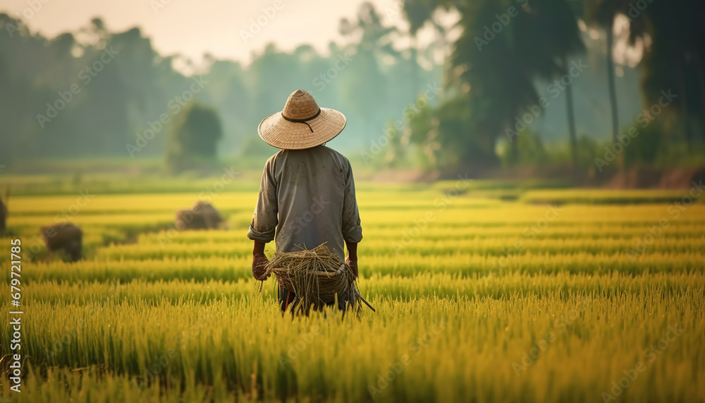 Rice Farm, Grows and harvests rice crops Rice Farm, Grows and harvests rice crops