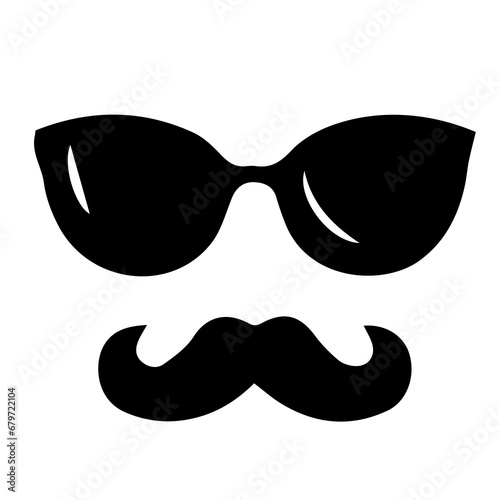 Fashion glasses with mustache