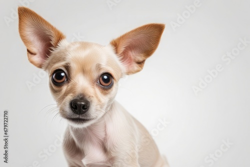 A small dog with big eyes and ears