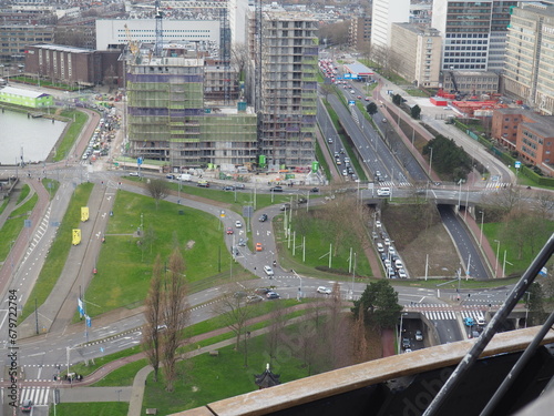 Bewölkter Blick auf das Stadtzentrum von Rotterdam