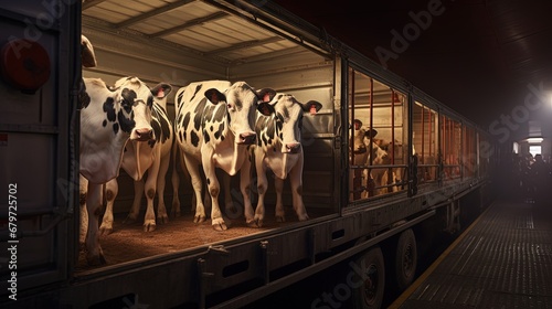 Transport of cows for the slaughter house in Czechia