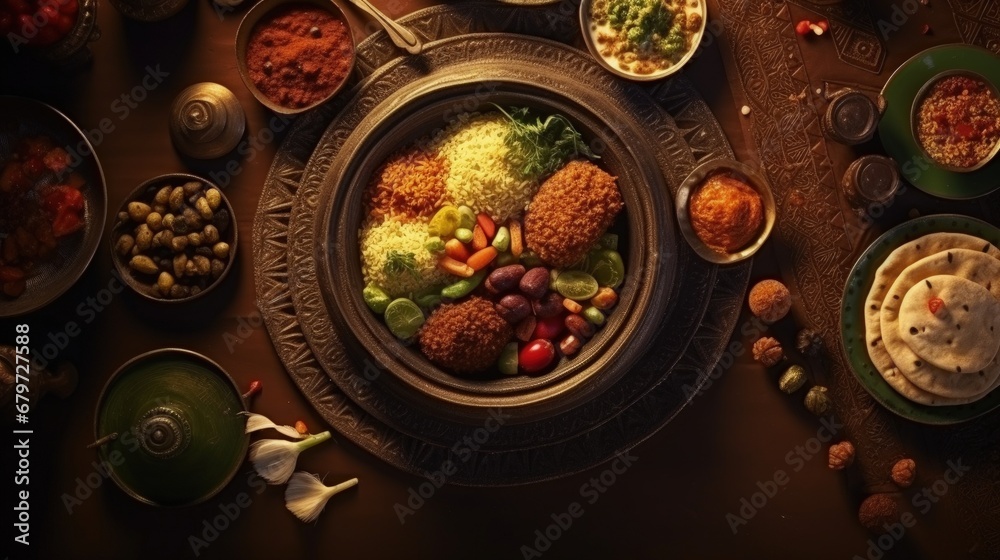 Arabic Cuisine: Middle Eastern traditional lunch. It;s also Ramadan 