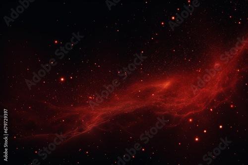 Red particle wave with mesmerizing light abstract background and sparkling stars in digital display