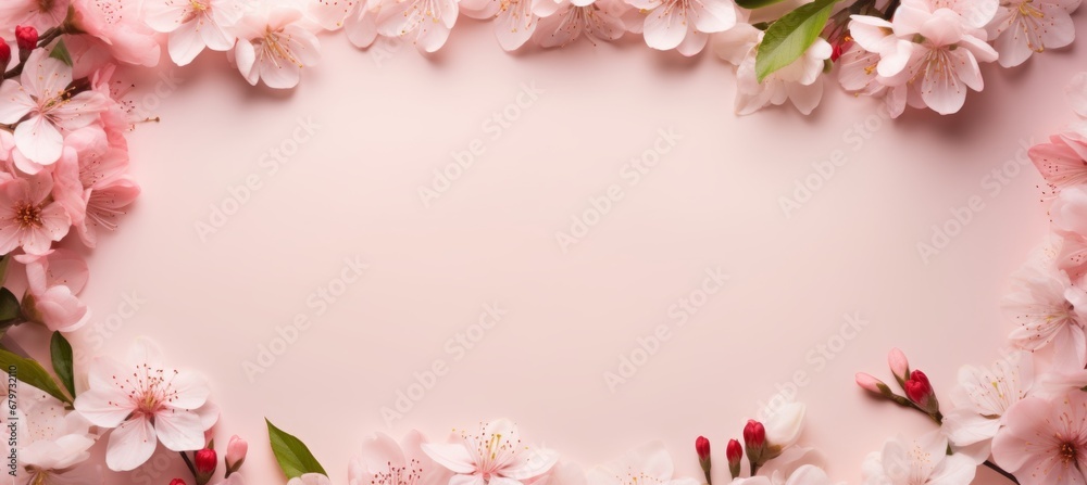 Elegant floral arrangement on soft pink background, perfect for special occasions with text space Elegant floral arrangement on soft pink background, perfect for special occasions with text space