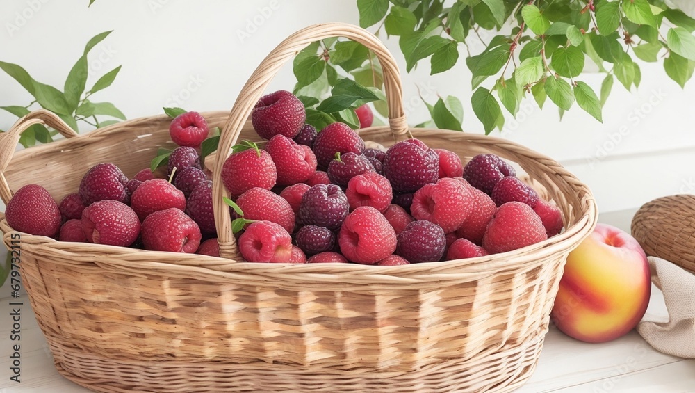basket of fresh strawberries basket of fresh strawberries