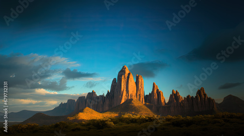A mountain landscape in the desert © jr-art