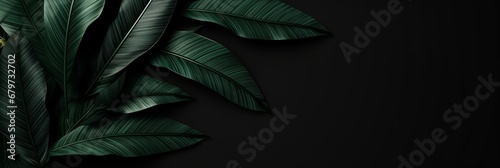 Abstract black leaf textures for tropical leaf backgrounddark nature concept  exotic foliage.