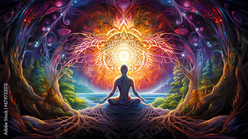 yoga meditation enlightenment psychedelic trip