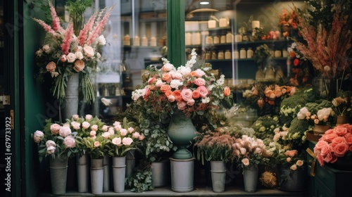 Photo of a flower shop window