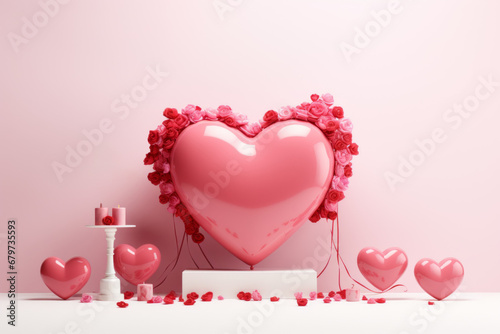 Fantastic backdrop for a Valentine's Day photo shoot. Valentine's Day background with copy space
