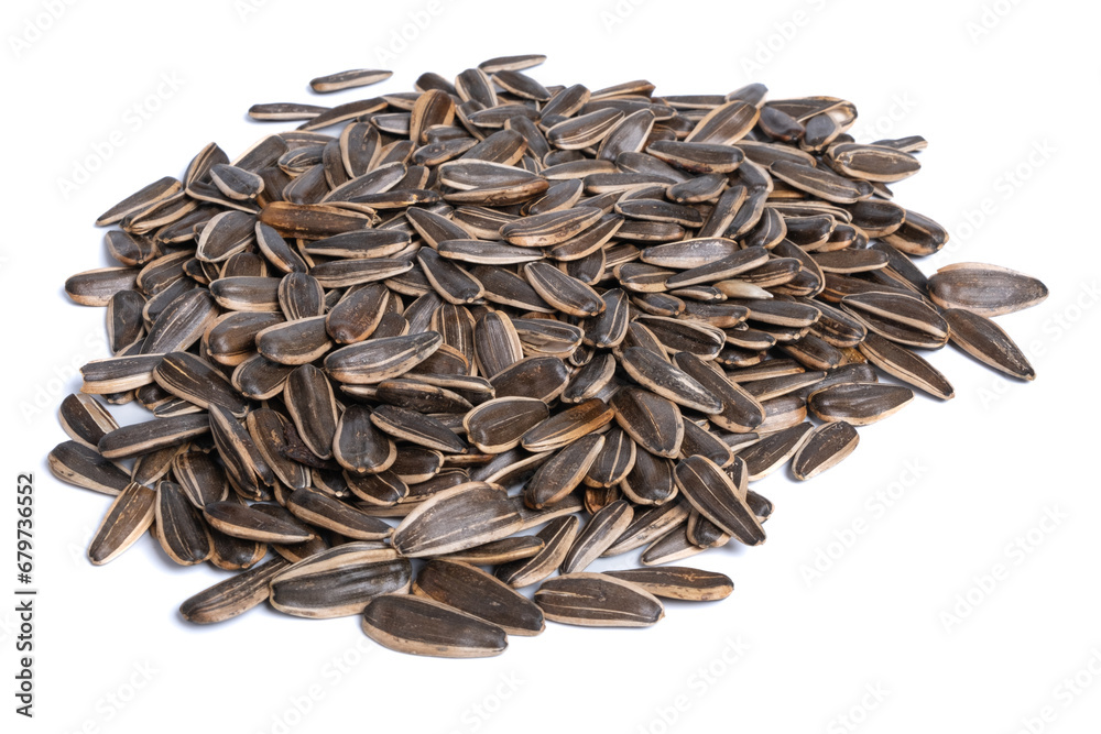 Sunflower seed roasted isolated on white background Sunflower seed roasted isolated on white background