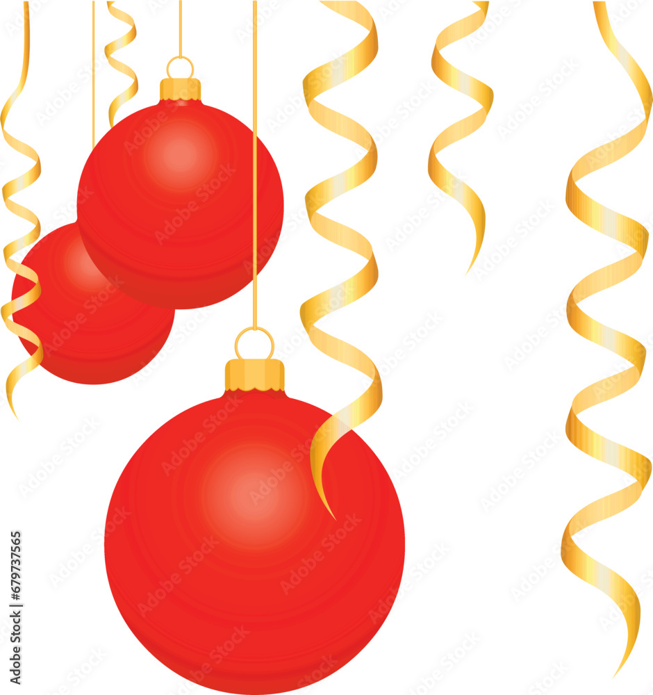 Décorations De Noël à Suspendre - 30 Serpentins Spirale Rouge Et Or En Forme De Boule | Pour Plafond, Sapin, Maison - 2