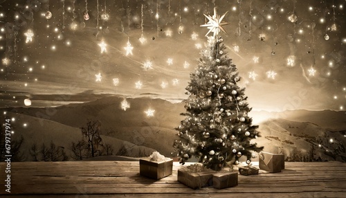 christmas tree illustration,