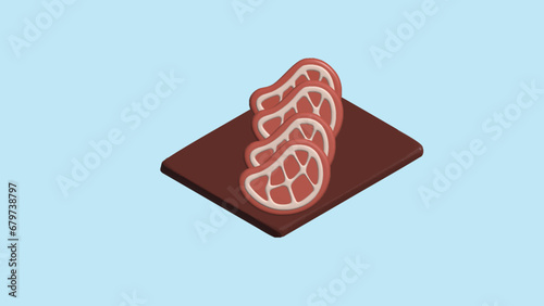 Nutrition Food. Food and health concept. Realistic 3d object cartoon style. Vector colorful illustration.