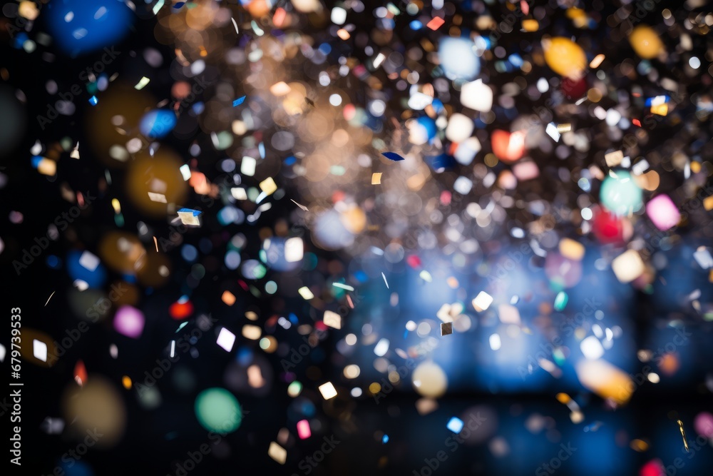 A Shimmering Piece of Confetti Capturing the Spirit of a New Year's Celebration