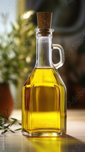 Minimalist presentation of a cumin oil bottle.