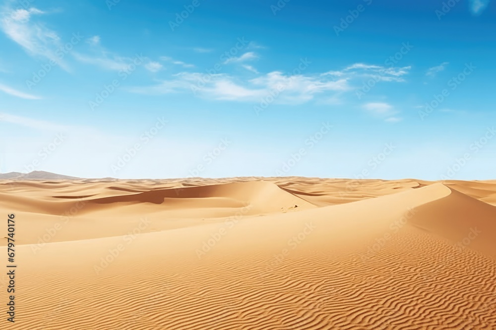 Blue desert dune adventure sand nature travel dry sahara sky yellow landscape