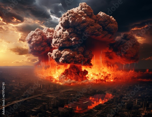 City Inferno: A Massive Fire Engulfs the Urban Landscape
