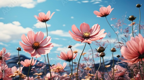 Cosmos Flowers Beautiful Garden Background  HD  Background Wallpaper  Desktop Wallpaper