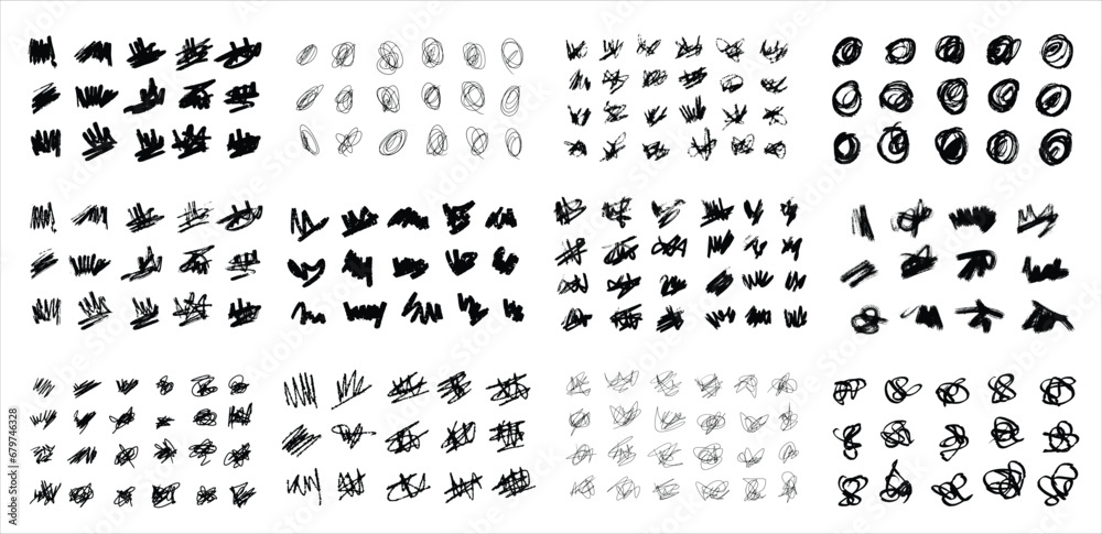 © MarvGraphics - Scribbles Set Vector Silhouette
