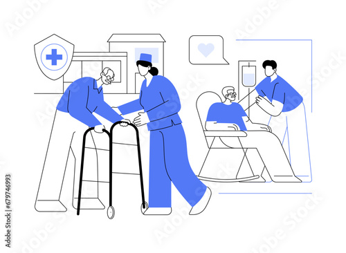 Assisted living facility abstract concept vector illustration. © Visual Generation