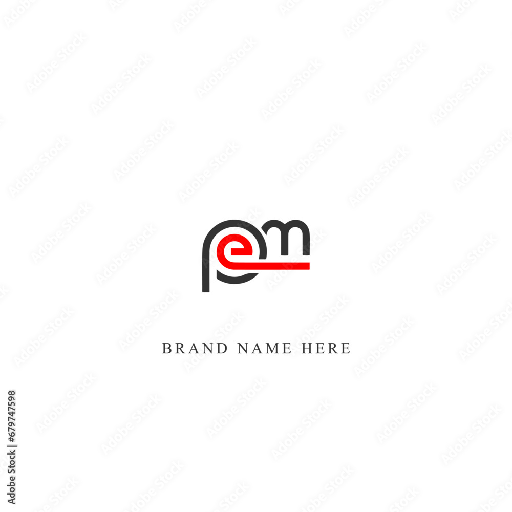 PME logo. P M E design. White PME letter. PME, P M E letter logo design. Initial letter PME linked circle uppercase monogram logo. P M E letter logo vector design.
