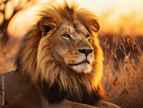 Majestic Lion in the Wild, Generative Ai © RedLeo