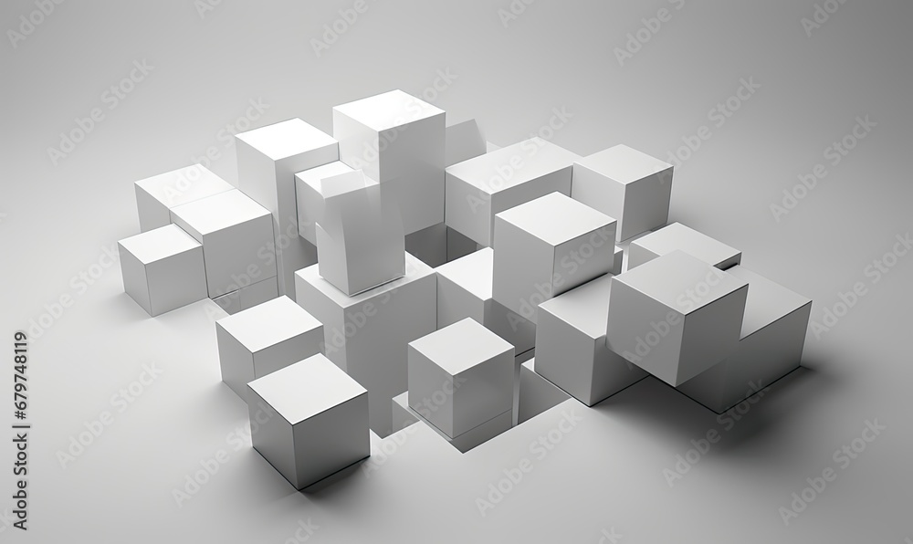 Abstract composition of geometric shapes in monochrome. Abstract composition of geometric shapes in monochrome.