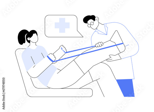 Sports injury management abstract concept vector illustration.