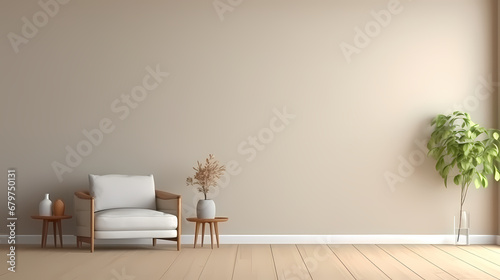 3D rendering minimalist style interior space background, interior decoration design © ting