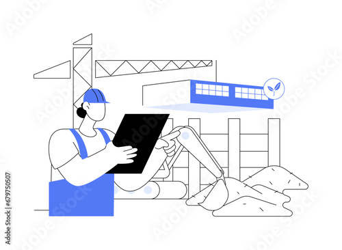 Prefab house abstract concept vector illustration.