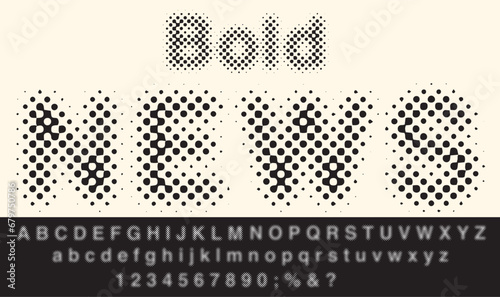 vector grunge stain dotted old newspapers raster font © Zlatko Guzmic