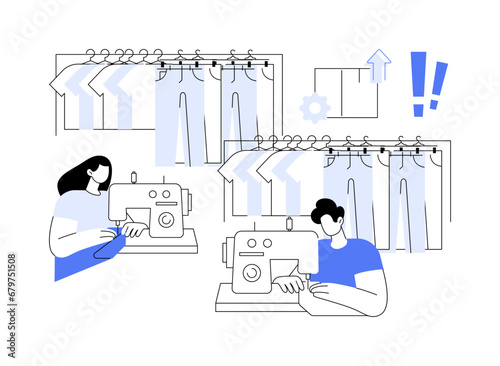 Overproduction abstract concept vector illustration.
