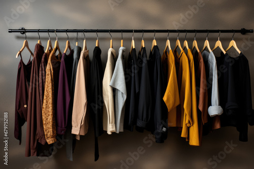 Clothing on hanger at the modern shop boutique © thejokercze