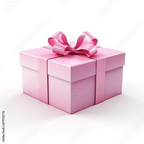 pink gift box with ribbon © Maxim